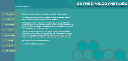 anthropologynet.org front page